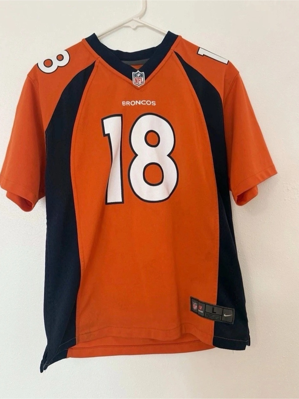 Nike Peyton Manning Denver Broncos #18 jersey NFL Denver Broncos Jersey Size